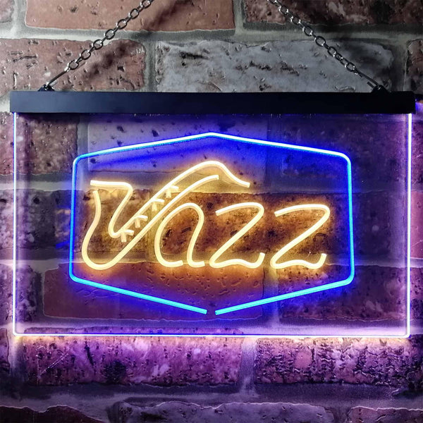 ADVPRO Jazz Lover Music Room Plaque Dual Color LED Neon Sign st6-i0468 - Blue & Yellow