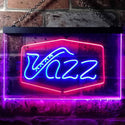 ADVPRO Jazz Lover Music Room Plaque Dual Color LED Neon Sign st6-i0468 - Red & Blue