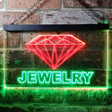 ADVPRO Jewelry Shop Diamond Illuminated Dual Color LED Neon Sign st6-i0476 - Green & Red