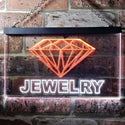 ADVPRO Jewelry Shop Diamond Illuminated Dual Color LED Neon Sign st6-i0476 - White & Orange