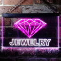 ADVPRO Jewelry Shop Diamond Illuminated Dual Color LED Neon Sign st6-i0476 - White & Purple
