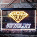 ADVPRO Jewelry Shop Diamond Illuminated Dual Color LED Neon Sign st6-i0476 - White & Yellow