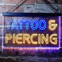 ADVPRO Tattoo Piercing Shop Illuminated Dual Color LED Neon Sign st6-i0482 - Blue & Yellow