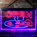 ADVPRO Pizza Open Shop Delivery Display Dual Color LED Neon Sign st6-i0496 - Blue & Red