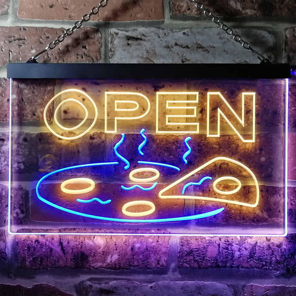 ADVPRO Pizza Open Shop Delivery Display Dual Color LED Neon Sign st6-i0496 - Blue & Yellow