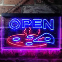 ADVPRO Pizza Open Shop Delivery Display Dual Color LED Neon Sign st6-i0496 - Red & Blue