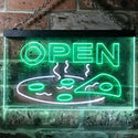 ADVPRO Pizza Open Shop Delivery Display Dual Color LED Neon Sign st6-i0496 - White & Green