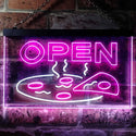 ADVPRO Pizza Open Shop Delivery Display Dual Color LED Neon Sign st6-i0496 - White & Purple