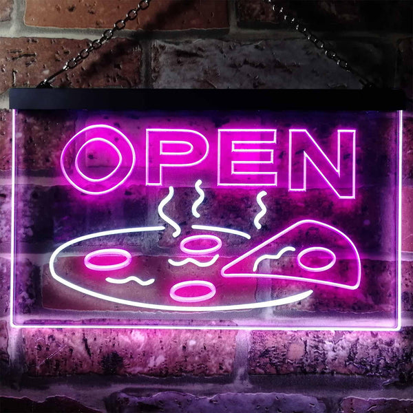 ADVPRO Pizza Open Shop Delivery Display Dual Color LED Neon Sign st6-i0496 - White & Purple