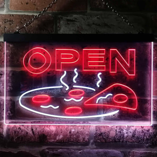 ADVPRO Pizza Open Shop Delivery Display Dual Color LED Neon Sign st6-i0496 - White & Red