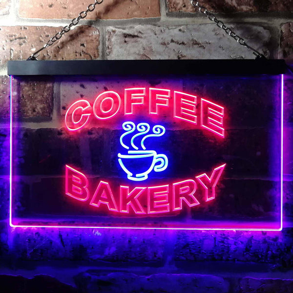 ADVPRO Coffee Bakery Shop Illuminated Dual Color LED Neon Sign st6-i0497 - Blue & Red