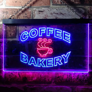 ADVPRO Coffee Bakery Shop Illuminated Dual Color LED Neon Sign st6-i0497 - Red & Blue