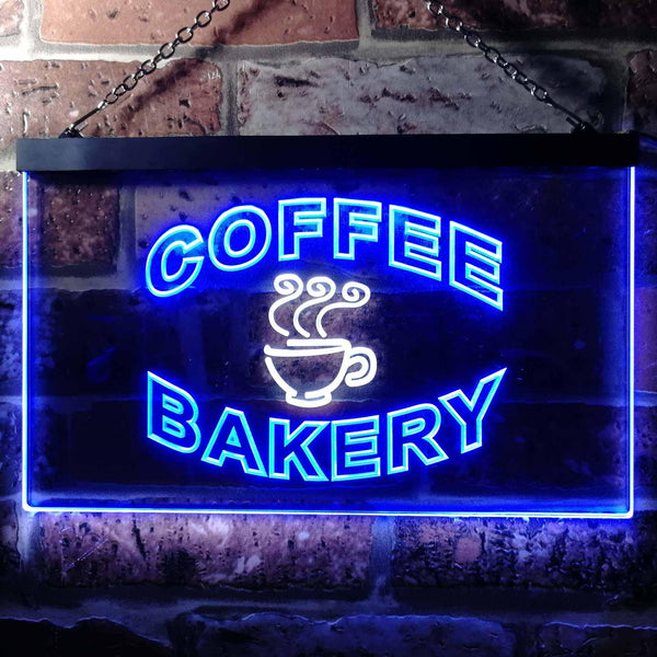 ADVPRO Coffee Bakery Shop Illuminated Dual Color LED Neon Sign st6-i0497 - White & Blue