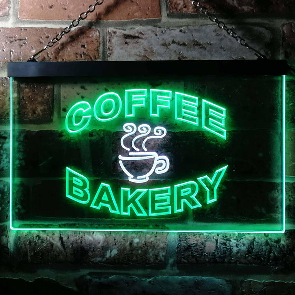 ADVPRO Coffee Bakery Shop Illuminated Dual Color LED Neon Sign st6-i0497 - White & Green