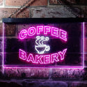 ADVPRO Coffee Bakery Shop Illuminated Dual Color LED Neon Sign st6-i0497 - White & Purple