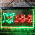ADVPRO BBQ Pig Restaurant Dual Color LED Neon Sign st6-i0499 - Green & Red