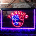 ADVPRO Tanning Sun Bath Illuminated Dual Color LED Neon Sign st6-i0500 - Blue & Red