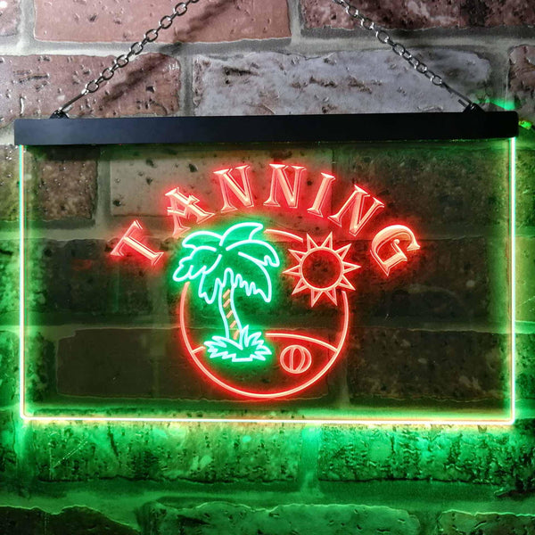 ADVPRO Tanning Sun Bath Illuminated Dual Color LED Neon Sign st6-i0500 - Green & Red