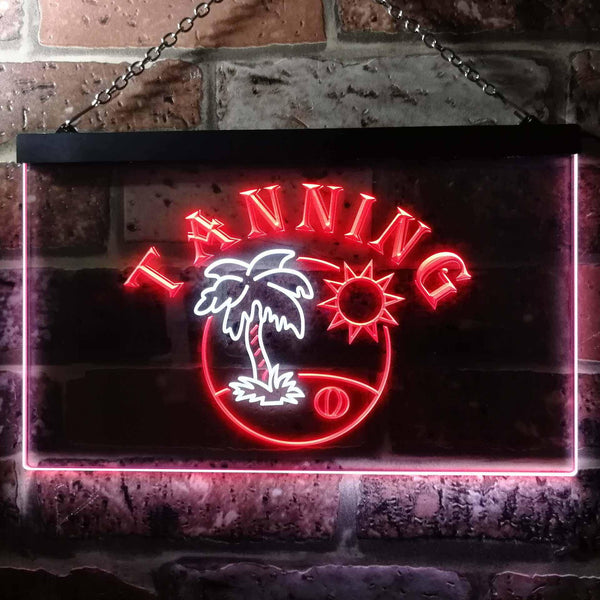 ADVPRO Tanning Sun Bath Illuminated Dual Color LED Neon Sign st6-i0500 - White & Red