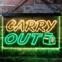 ADVPRO Carry Out Cafe Illuminated Dual Color LED Neon Sign st6-i0503 - Green & Yellow
