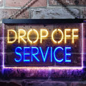 ADVPRO Drop Off Service Illuminated Dual Color LED Neon Sign st6-i0508 - Blue & Yellow