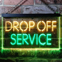 ADVPRO Drop Off Service Illuminated Dual Color LED Neon Sign st6-i0508 - Green & Yellow