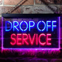 ADVPRO Drop Off Service Illuminated Dual Color LED Neon Sign st6-i0508 - Red & Blue