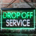 ADVPRO Drop Off Service Illuminated Dual Color LED Neon Sign st6-i0508 - White & Green