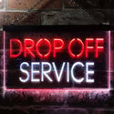 ADVPRO Drop Off Service Illuminated Dual Color LED Neon Sign st6-i0508 - White & Red