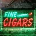 ADVPRO Fine Cigars Shop Open Dual Color LED Neon Sign st6-i0510 - Green & Red