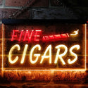 ADVPRO Fine Cigars Shop Open Dual Color LED Neon Sign st6-i0510 - Red & Yellow