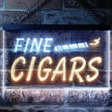 ADVPRO Fine Cigars Shop Open Dual Color LED Neon Sign st6-i0510 - White & Yellow