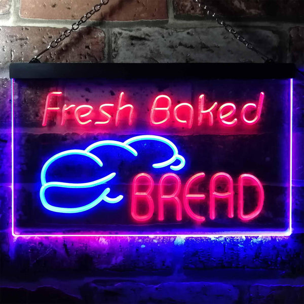 ADVPRO Fresh Baked Bread Illuminated Dual Color LED Neon Sign st6-i0512 - Blue & Red