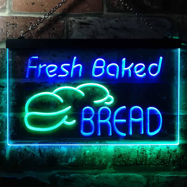 ADVPRO Fresh Baked Bread Illuminated Dual Color LED Neon Sign st6-i0512 - Green & Blue
