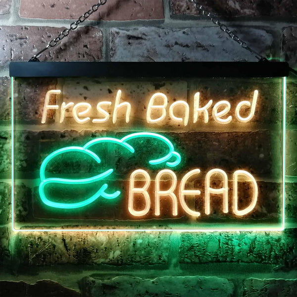 ADVPRO Fresh Baked Bread Illuminated Dual Color LED Neon Sign st6-i0512 - Green & Yellow