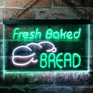 ADVPRO Fresh Baked Bread Illuminated Dual Color LED Neon Sign st6-i0512 - White & Green