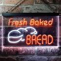 ADVPRO Fresh Baked Bread Illuminated Dual Color LED Neon Sign st6-i0512 - White & Orange