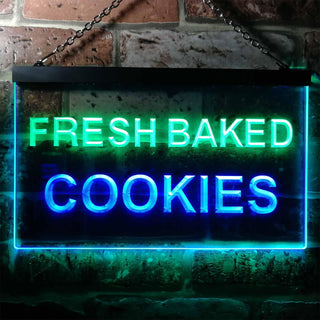 ADVPRO Fresh Baked Cookies Illuminated Dual Color LED Neon Sign st6-i0513 - Green & Blue