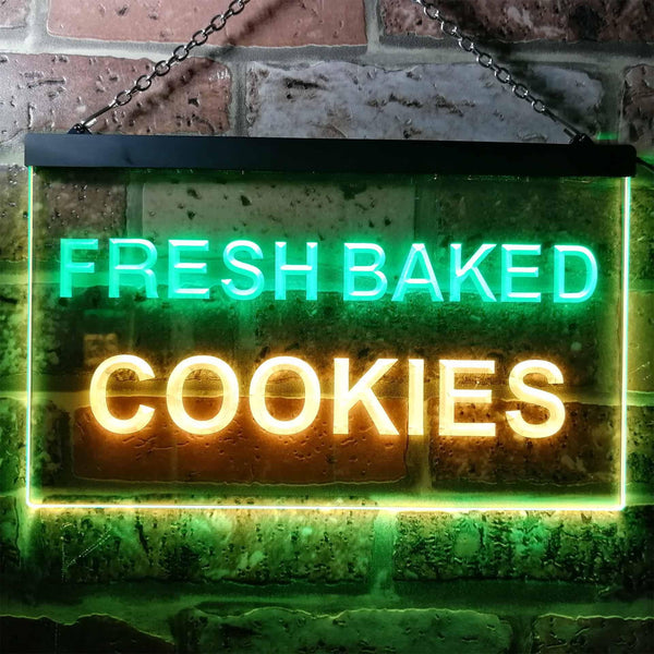 ADVPRO Fresh Baked Cookies Illuminated Dual Color LED Neon Sign st6-i0513 - Green & Yellow