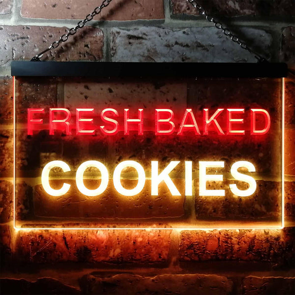 ADVPRO Fresh Baked Cookies Illuminated Dual Color LED Neon Sign st6-i0513 - Red & Yellow