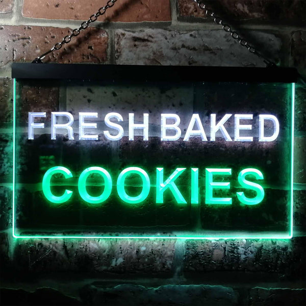 ADVPRO Fresh Baked Cookies Illuminated Dual Color LED Neon Sign st6-i0513 - White & Green