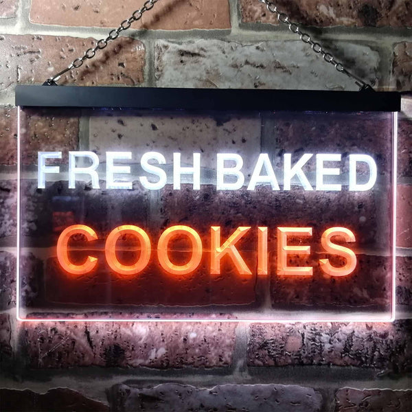 ADVPRO Fresh Baked Cookies Illuminated Dual Color LED Neon Sign st6-i0513 - White & Orange