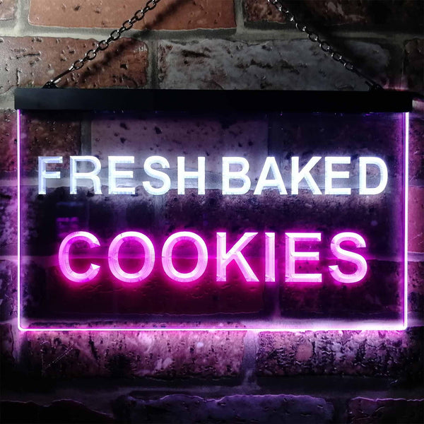 ADVPRO Fresh Baked Cookies Illuminated Dual Color LED Neon Sign st6-i0513 - White & Purple