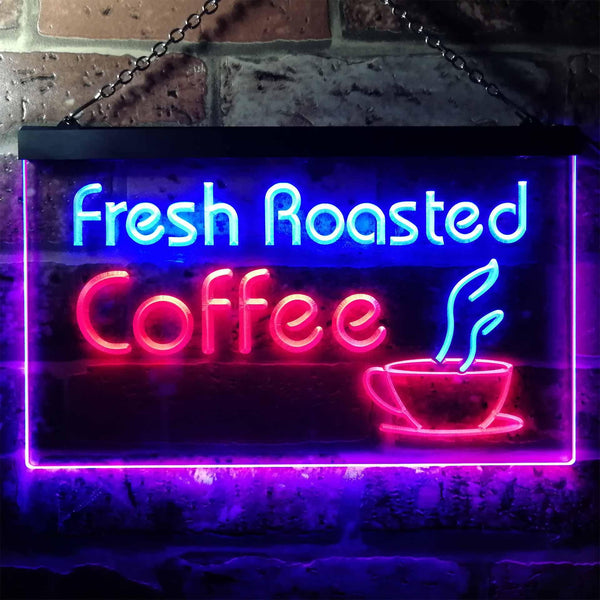 ADVPRO Freash Roasted Coffee Illuminated Dual Color LED Neon Sign st6-i0514 - Blue & Red