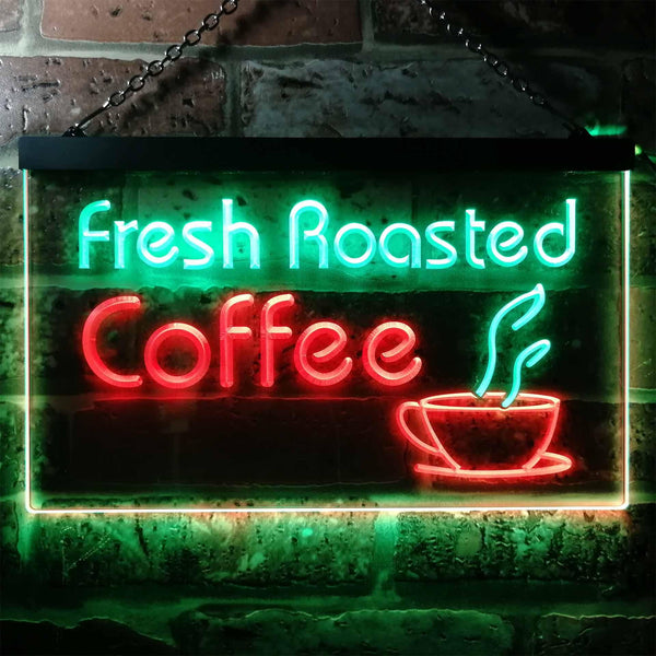 ADVPRO Freash Roasted Coffee Illuminated Dual Color LED Neon Sign st6-i0514 - Green & Red