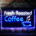 ADVPRO Freash Roasted Coffee Illuminated Dual Color LED Neon Sign st6-i0514 - White & Blue