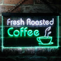ADVPRO Freash Roasted Coffee Illuminated Dual Color LED Neon Sign st6-i0514 - White & Green