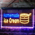 ADVPRO Home Made Ice Cream Illuminated Dual Color LED Neon Sign st6-i0518 - Blue & Yellow