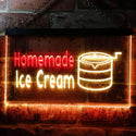 ADVPRO Home Made Ice Cream Illuminated Dual Color LED Neon Sign st6-i0518 - Red & Yellow