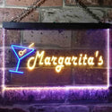 ADVPRO Margarita's Cocktails Bar Illuminated Dual Color LED Neon Sign st6-i0521 - Blue & Yellow